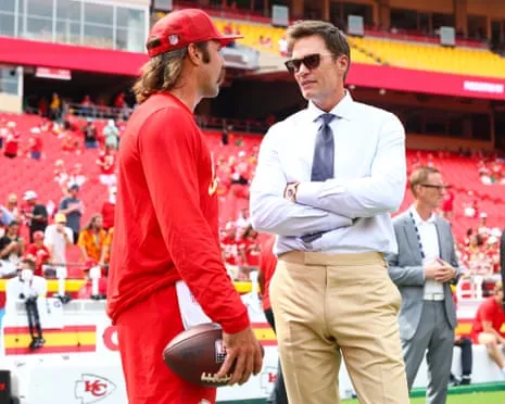 The seven-time Super Bowl champion sparks social media outrage as appearing in Raiders coaching booth