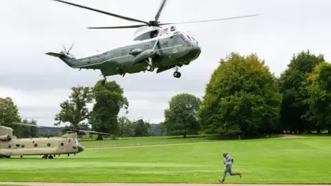 The US President Rerouted and Forced to Change Helicopters En Route to Stansted Airport